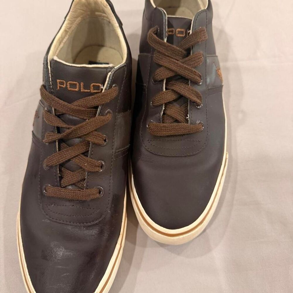 Polo-ralph-lauren Men's Brown and Burgundy Trainers